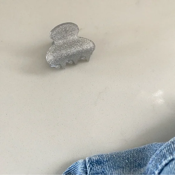 Baby Sara Toddler Jean Jacket Sequins Black, Gold & Silver Stars Size 2T - Picture 10 of 11